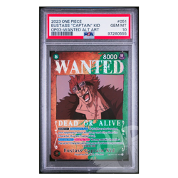 One Piece Card Eustass Captain Kid OP01-051 Special Art OP03 Eng - PSA 10 GEM MT - Image 1