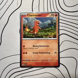 Pokemon Charmander TCG Scarlet Violet Holo Card 004/165 Cosmos - Image 1