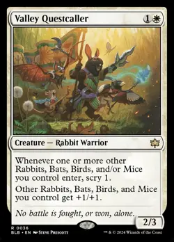 Valley Questcaller: MtG Magic the Gathering Bloomburrow Rare FOIL - Image 1