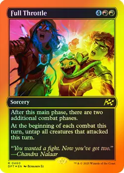 MTG FIRST PLACE FOIL Full Throttle - Aetherdrift #460 - Image 1