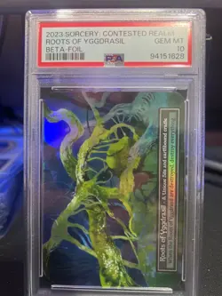 Roots Of Yggdrasil (Foil) - PSA 10 - Unique - Beta - Sorcery: Contested Realm - Image 1
