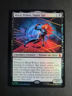 Black Widow, Super Spy (Foil) Mythic MTG Marvel Super Heroes - Image 1