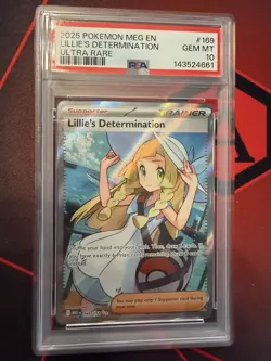 The Pokemon Company Lillie's Determination 169/132 ME01 Holo Ultra Rare PSA 10 - Image 1