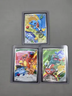 Pokemon TCG First Partner Illustration Collection Series 1 Kanto GEN 1 Starters - Image 1