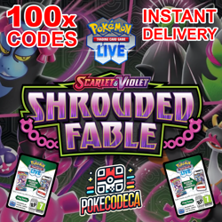 100x Shrouded Fable Codes Booster Pokemon TCG LIVE - PTCGL - SENT INSTANTLY - Image 1