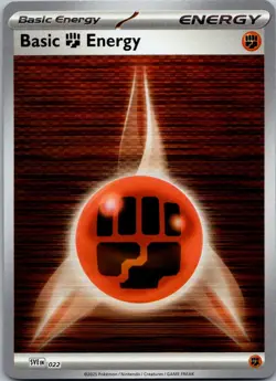 Basic Fighting Energy 022 Scarlet & Violet Energies Pokemon Reverse Holo NM - Image 1