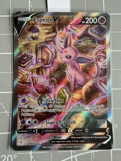 Espeon V 180/203 Evolving Skies Ultra Rare Full Art Holo Pokemon TCG - Image 1