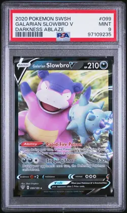 Galarian Slowbro V 99/189 MINT PSA 9 Pokemon SW&SH Darkness Ablaze - 2020 - Image 1