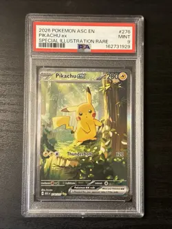 2026 POKEMON ASCENDED HEROES SPECIAL ILLUSTRATION RARE #276 PIKACHU EX PSA 9 - Image 1