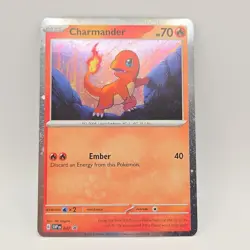 Pokemon Charmander Cosmos Holo 004/165 Scarlet And Violet 151 - Image 1