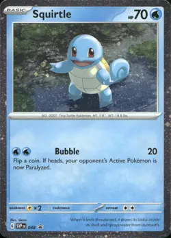 Squirtle (Cosmos Holo) 048 Holo Promo Scarlet & Violet Promo Pokemon Near Mint - Image 1