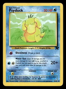 Psyduck 65/82 Common Team Rocket WOTC Pokemon LP - Image 1