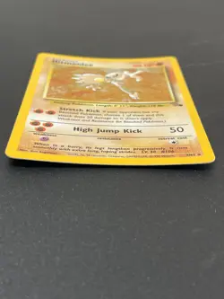 Hitmonlee 7/62 Holo Rare Unlimited Card WotC Pokemon Fossil - Image 2