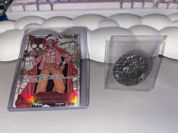 One piece card Gol D. Roger with coin - Image 1