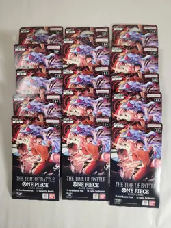 One Piece CCG OP-16 The Time Of Battle Sleeved Booster Packs English-Lot of 15! - Image 1