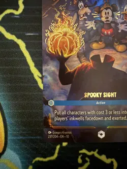 Disney Lorcana First Chapter Spooky Sight Enchanted Holo 237/204 English - Image 5