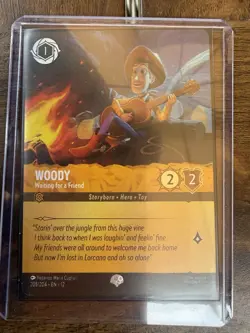 Woody Waiting for a Friend 205/204 Epic Holofoil Wilds Unknown NM Disney Lorcana - Image 1