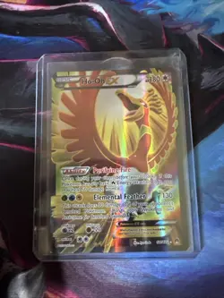 Pokemon TCG Ho-Oh EX 121/122 Breakpoint Holo Full Art Ultra Rare MP- - Image 1