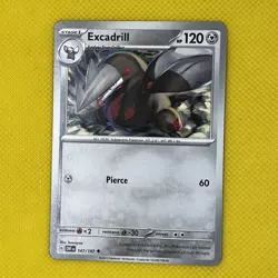 Excadrill 147/197 UnCommon Obsidian Flames scarlet & Violet Pokemon Card NM - Image 1