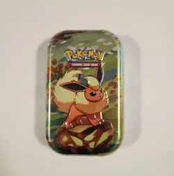 Pokemon Prismatic Evolutions Flareon TCG Mini Tin Sealed + Flareon Foil Card - Image 2