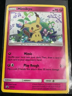 Mimikyu Sun & Moon Black Star Promo SM163 Holo Pokemon TCG Card LP EX (1) - Image 1