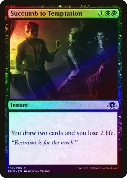 Succumb to Temptation FOIL Eldritch Moon HEAVILY PLD Black Common CARD ABUGames - Image 1