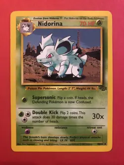 NIDORINA 1999 WIZARD 40/64 Pokemon Card stage 1 - Image 1