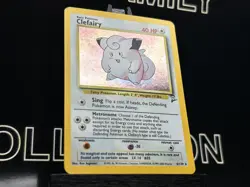 1999 Pokemon TCG Clefairy 6/130 Base Set Holo Rare Card Vintage WOTC SWIRL NM - Image 4