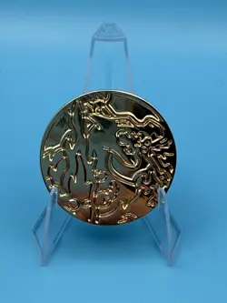 POKEMON CHARIZARD VMAX GOLD METAL COIN - Image 1