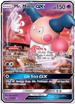 Mr. Mime GX 56/168 Holo GX Rare Celestial Storm Pokemon Near Mint - Image 1