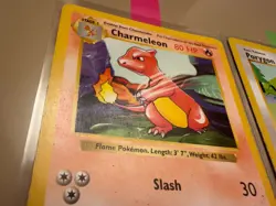 Wizards Pokemon TCG Base Set lot 7 Charmeleon Porygon Onix HP/DMG Shadowless Lot - Image 3