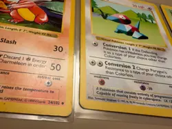 Wizards Pokemon TCG Base Set lot 7 Charmeleon Porygon Onix HP/DMG Shadowless Lot - Image 4
