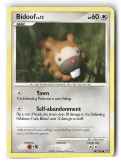 Bidoof Common Stormfront 54/100 Pokemon Lightly Played - Image 1