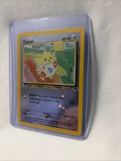 Pokemon Togepi Vintage LP Southern Islands 4/18 Reverse Holo Swirls - Image 3