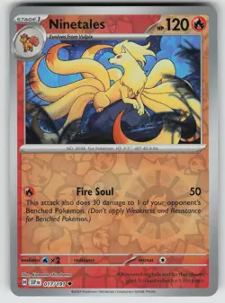 Ninetales 017/191 Uncommon Surging Sparks Pokemon Reverse Holo Lightly Played - Image 1