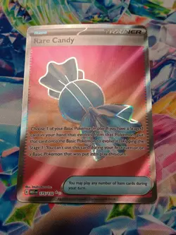 Rare Candy 175/132 Pokemon Me01 Mega Evolution Ultra Rare Full Art Holo English - Image 2