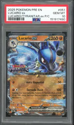 Lot Of 2 2025 POKEMON PRISMATIC PREMIUM COLLECTION 051 + JUMBO LUCARIO EX PSA 10 - Image 4
