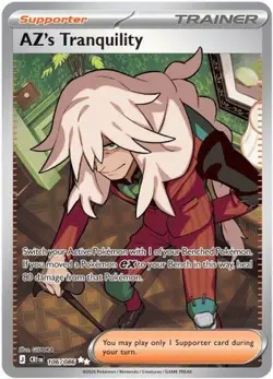 AZ'S TRANQUILITY 106/086 ULTRA RARE CHAOS RISING POKEMON HOLO NEAR MINT - Image 1
