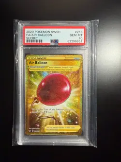 2020 Pokemon Air Balloon (Secret) 213/202 Sword & Shield Holo PSA 10 - Image 1