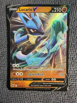Lucario V 078/189 Holo V Rare Astral Radiance Pokemon Holo Near Mint - Image 1