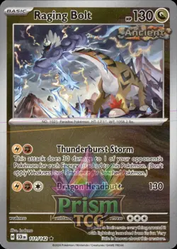 Raging Bolt 111/142 Rare Holo Stellar Crown Pokemon - Image 1