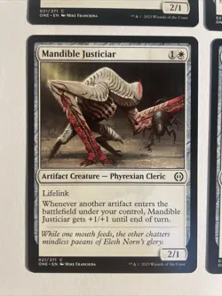 4x Mtg Phyrexia All Will Be One Mandible Justiciar NM/M Magic The Gathering - Image 2