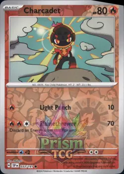 Charcadet 33/191 Common Reverse Holo Surging Sparks Pokemon - Image 1