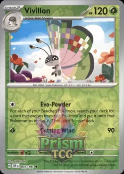 Vivillon 7/191 Uncommon Reverse Holo Surging Sparks Pokemon - Image 1