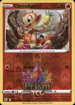 Chimchar 24/172 Common Reverse Holo Brilliant Stars Pokemon - Image 1