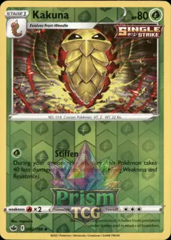 Kakuna 2/198 Uncommon Reverse Holo Chilling Reign Pokemon - Image 1