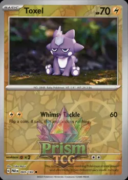 Toxel 69/182 Common Reverse Holo Paradox Rift Pokemon - Image 1