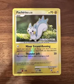 Pokemon Pachirisu 35/130 Diamond & Pearl English Reverse Holo 2007 HP70 Sugimori - Image 1