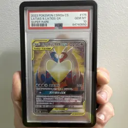 2023 Pokemon TCG CSM2a Latias & Latios GX 175 Chinese Holo SR TAG TEAM PSA 10 - Image 1