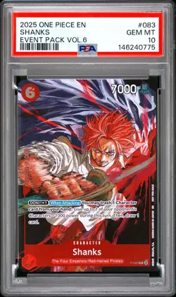 2025 One Piece Shanks Event Pack Vol.6 #083 PSA 10 - Image 1